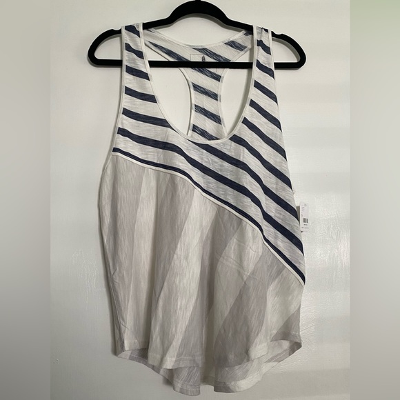 Free People Movement-NWT Keep Rolling Racerback Tank In Brushed Sail Combo - Picture 4 of 5